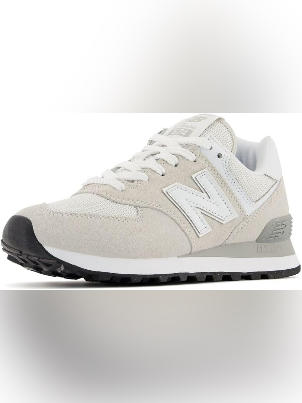 New Balance Light Gray and White Women's 574 Classic Sneaker